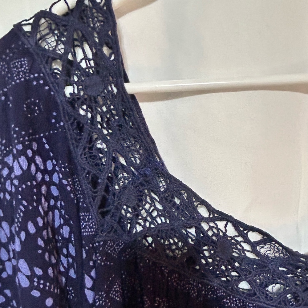 Dex Women's Lace Accent Blouse - Dark Purple-2X-new or like new - Picture 6 of 11